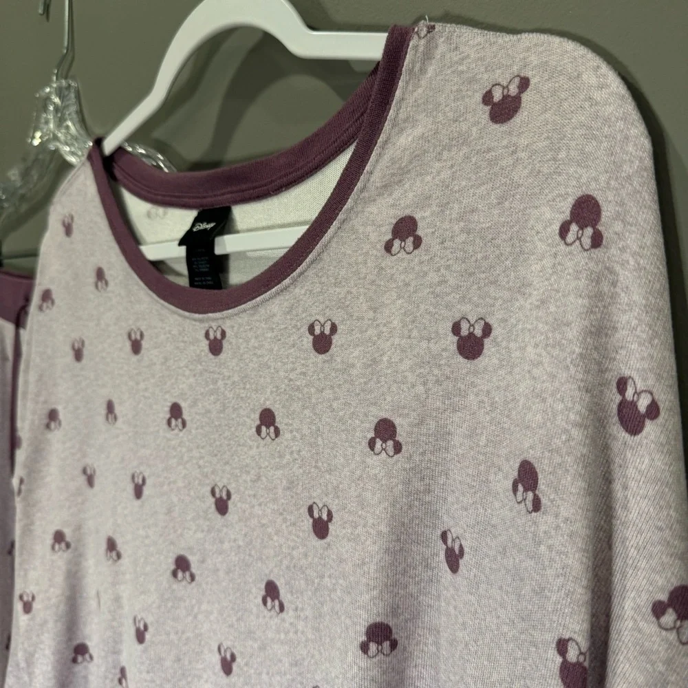 DISNEY Minnie Mouse Pajamas, Purple, Women’s‎ Size Large, EUC
